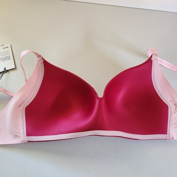 Knix Wing Woman Contour Wireless Bra Wire Free Red Pink New NWT Size 6 34e 34f - Picture 6 of 9